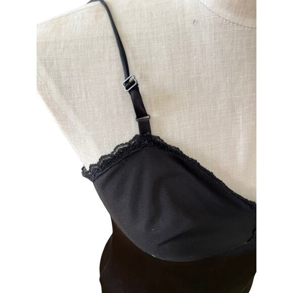 Vintage Sears Black Lace trimmed Full Slip - Picture 3 of 5